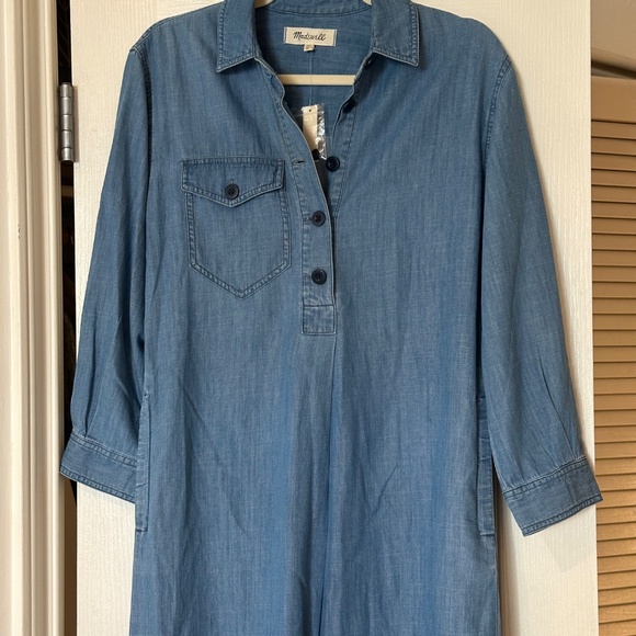Madewell - Denim Utility Popover Dress in Midhurst Wash - XS - Picture 7 of 10